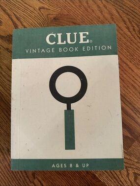 CLUE Vintage Book Edition Board Game - Teal & White